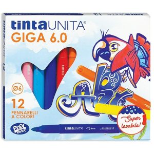 Pennarelli giga 6.0 tintaunita da 12 - Cartolibreria Gloria